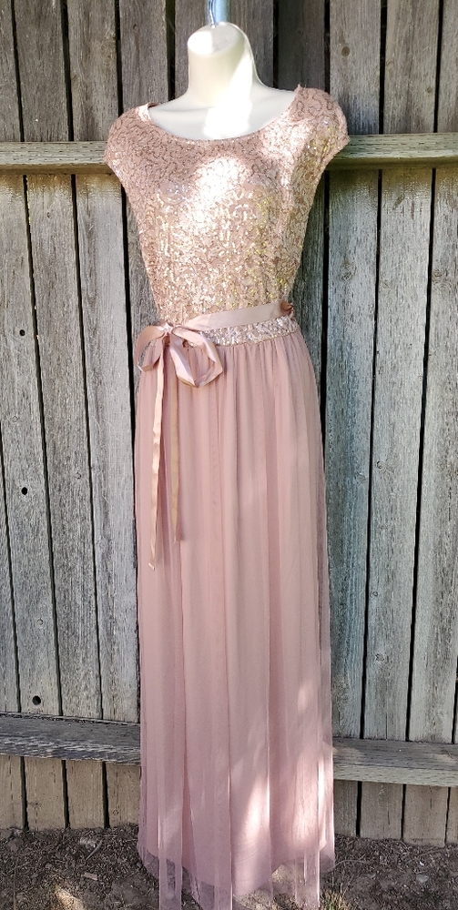 long gliter party dress